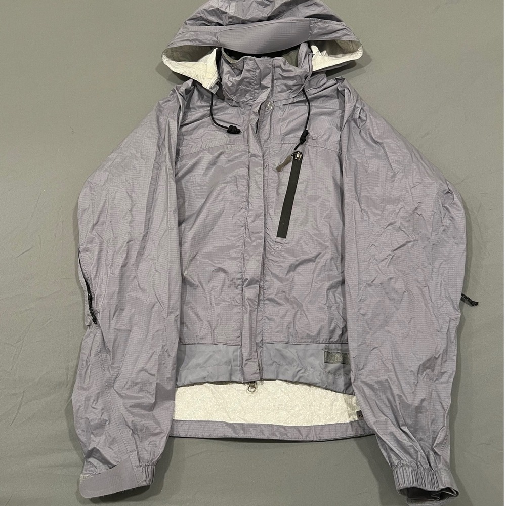 REI Elements Women Small Lavender Grey Waterproof Rain Shell Ripstop Jacket